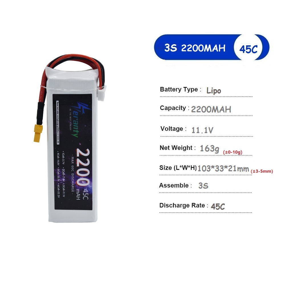 Batterie Lipo 3S 11.1V Deans X - Drone Battery 3S avis et prix