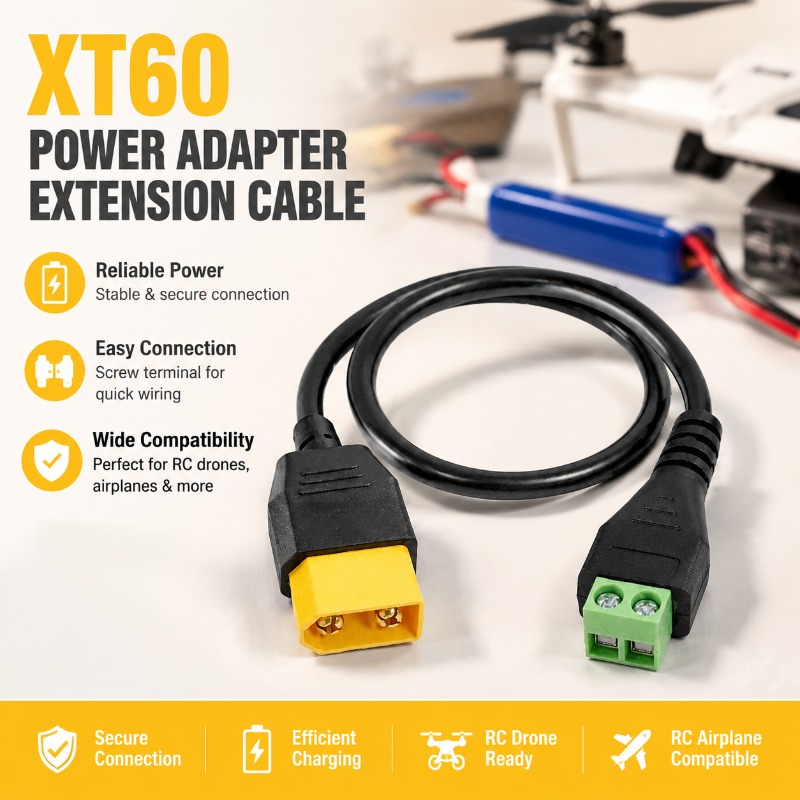 Câble adaptateur XT60 mâle-fem - Drone Battery Connector avis et prix